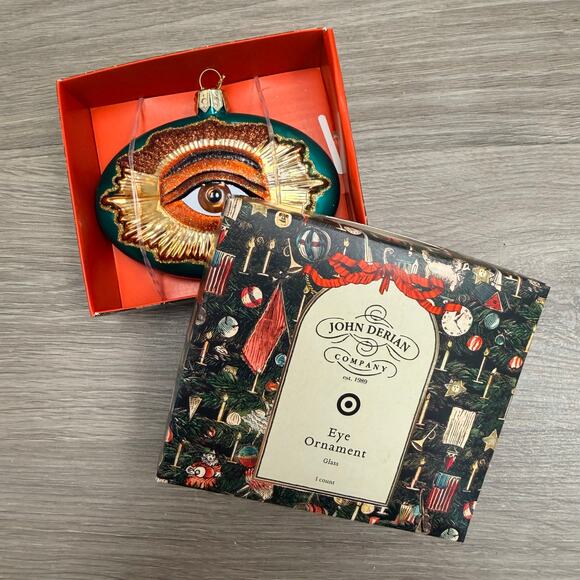 JOHN DERIAN Glass Eye Christmas Ornament Target 2025 Collectible Oddity Vision - Picture 4 of 7